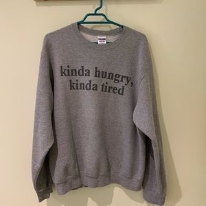 Grey Graphic Print Crewneck